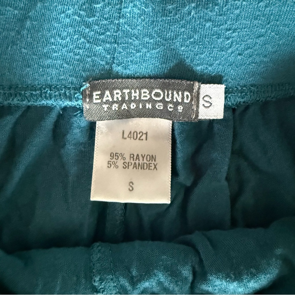 EARTHBOUND Teal Harem Capris - Picture 2 of 2